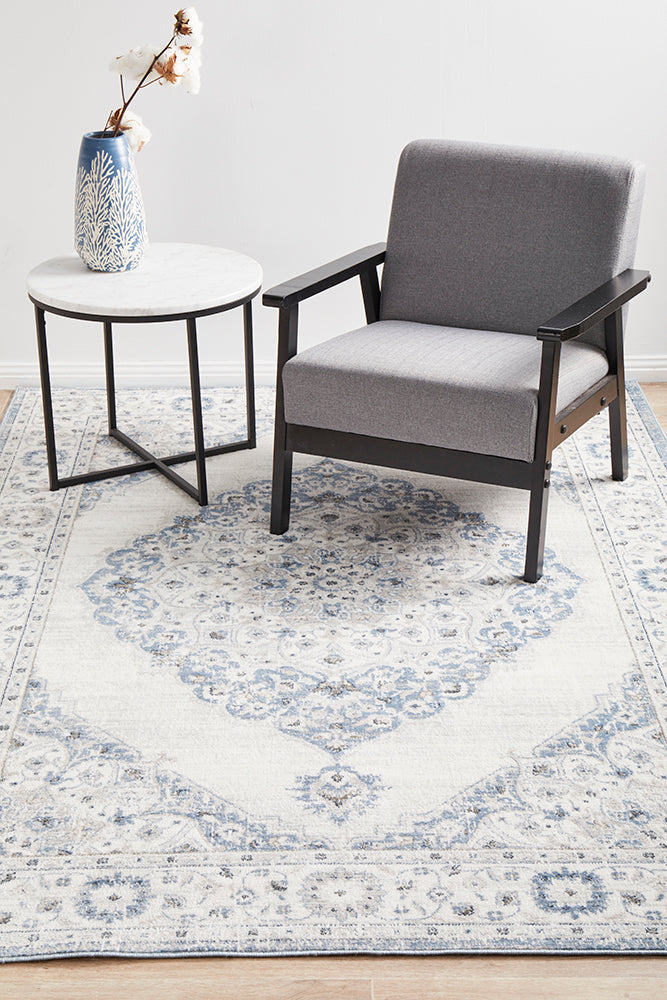 Mirova Blue and Silver Rug
