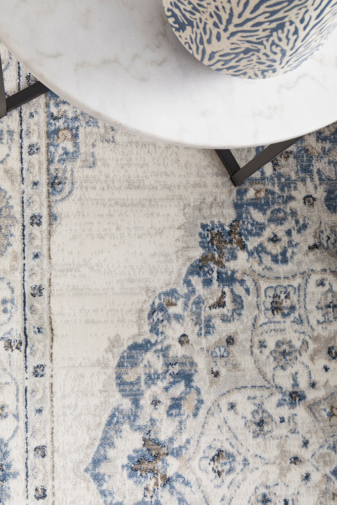 Mirova Blue and Silver Rug
