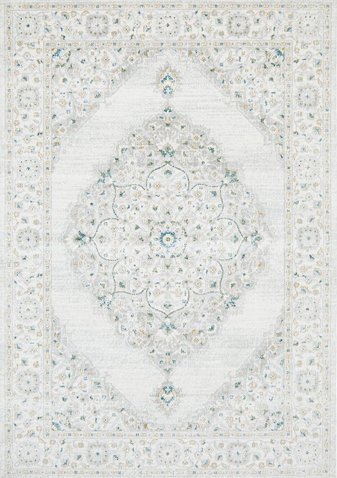 Mirova Green and Silver Rug