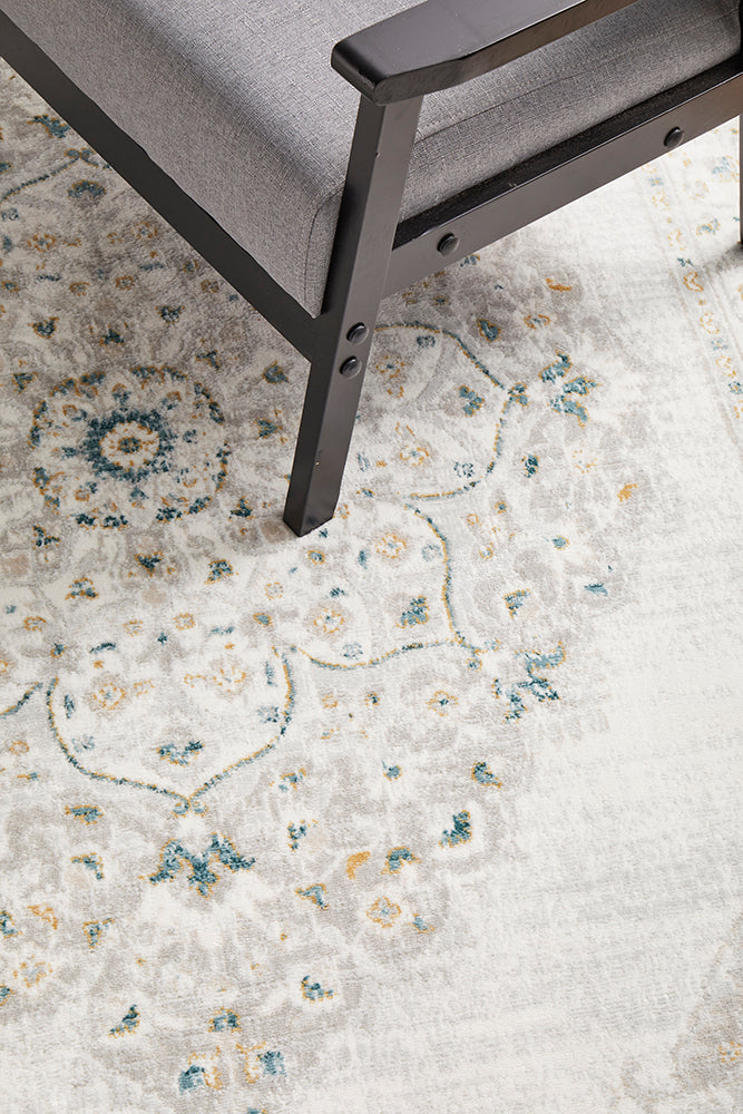 Mirova Green and Silver Rug