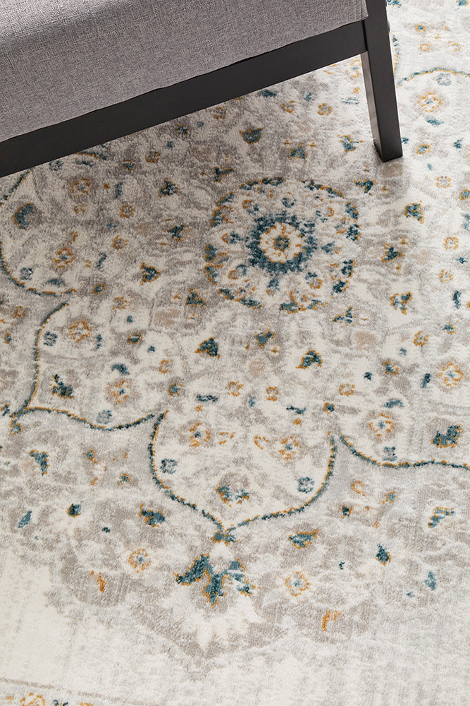 Mirova Green and Silver Rug