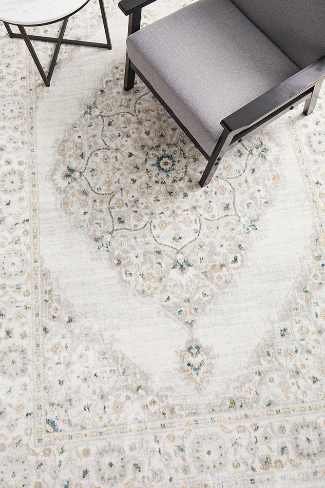 Mirova Green and Silver Rug