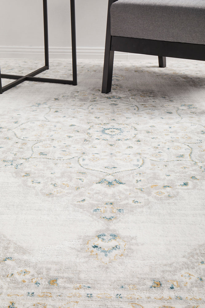 Mirova Green and Silver Rug