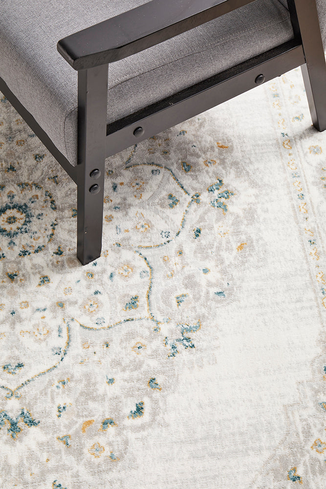 Mirova Green and Silver Rug