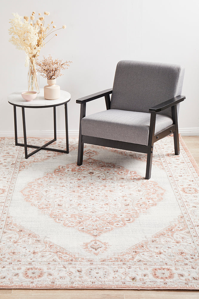 Mirova Peach and Silver Rug