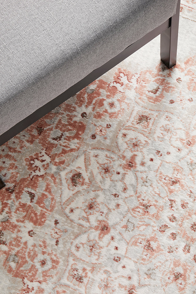Mirova Peach and Silver Rug