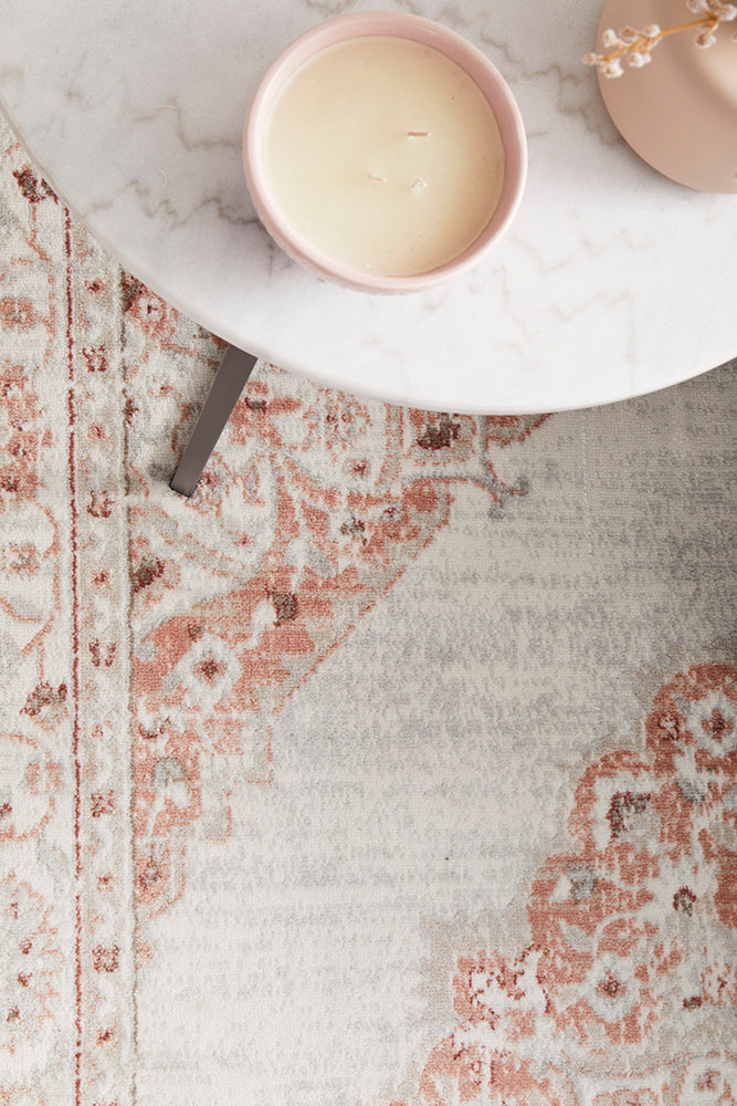 Mirova Peach and Silver Rug