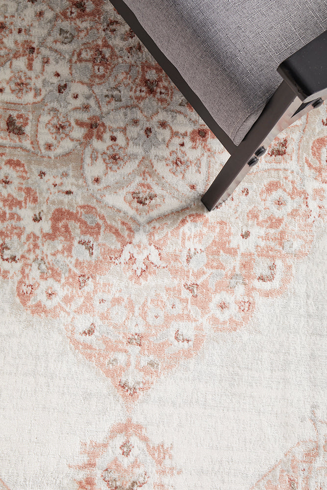 Mirova Peach and Silver Rug