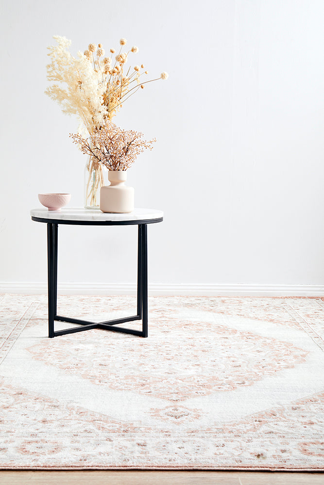 Mirova Peach and Silver Rug