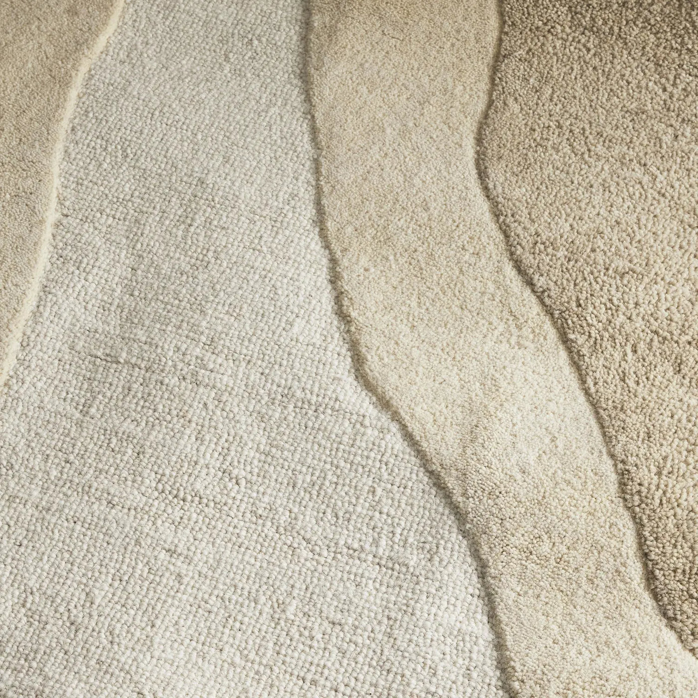 Mallee Ivory Beige Wool Rug