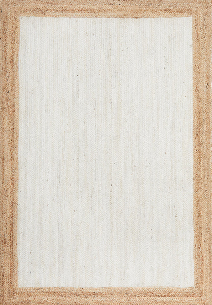 Lavelle Natural and White Jute Rug
