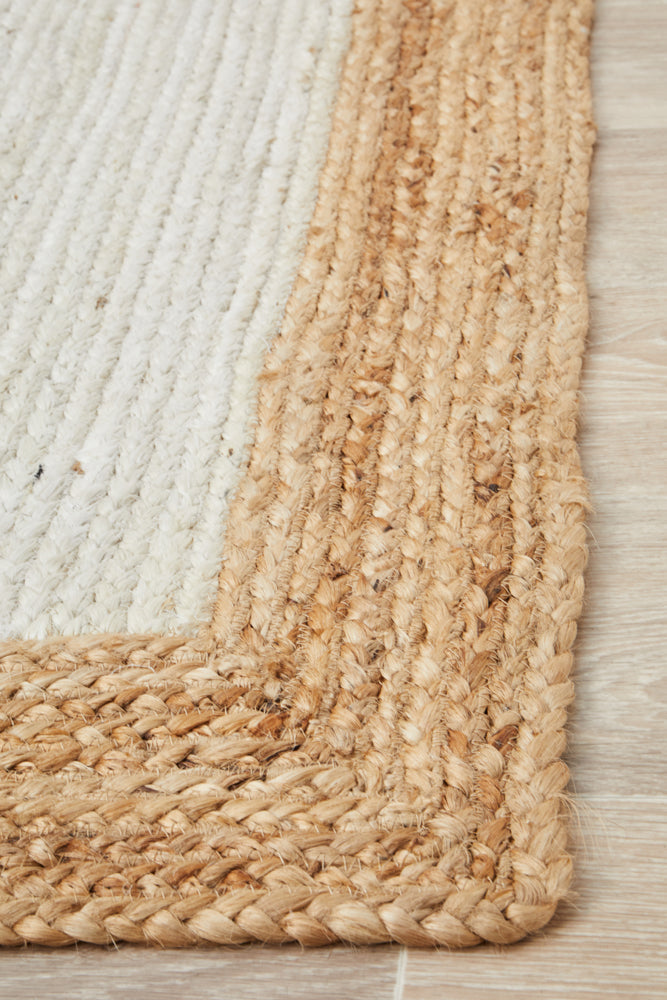 Lavelle Natural and White Jute Rug