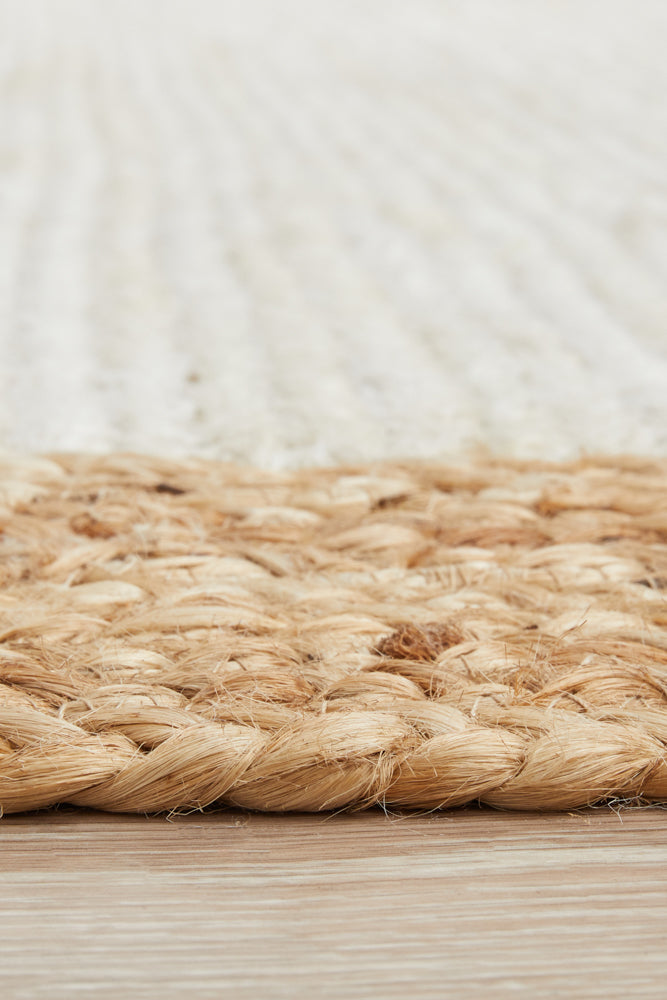 Lavelle Natural and White Jute Rug