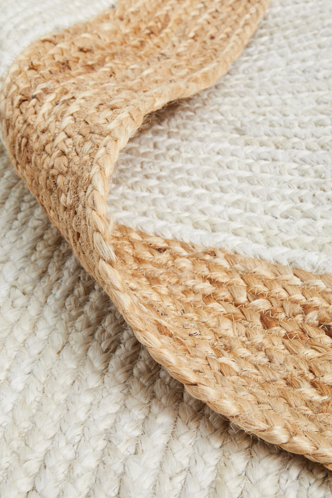 Lavelle Natural and White Jute Rug