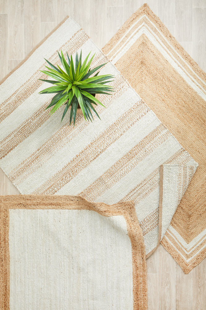 Lavelle Natural and White Jute Rug