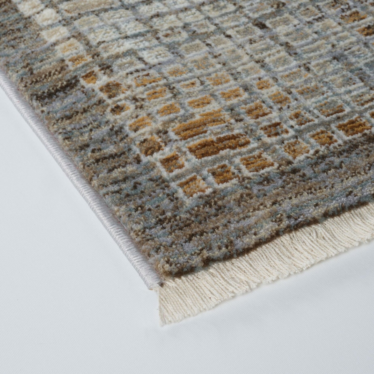 Oria Grid Rust Rug