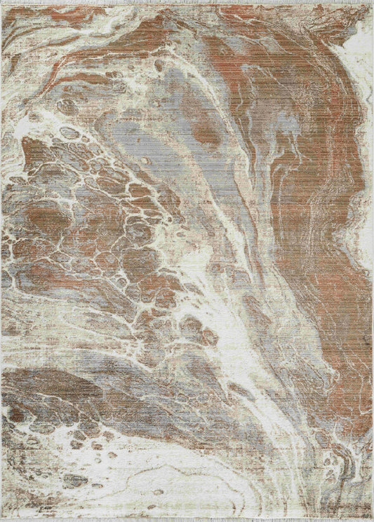 Oria Ivory Rust Rug