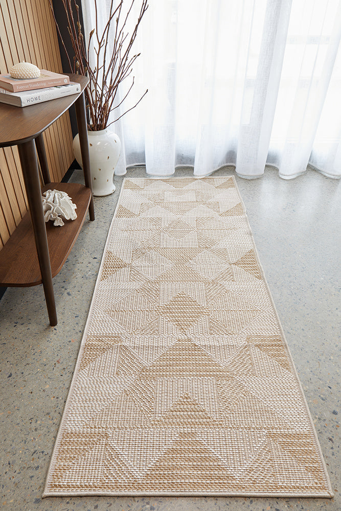 Verano Wheat Beige Runner Rug