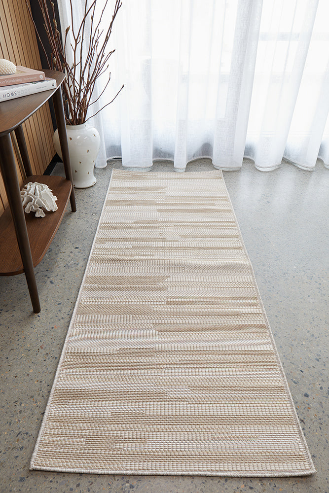 Verano Flax Beige Runner Rug