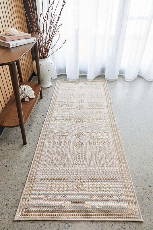 Verano Tusk Beige Runner Rug