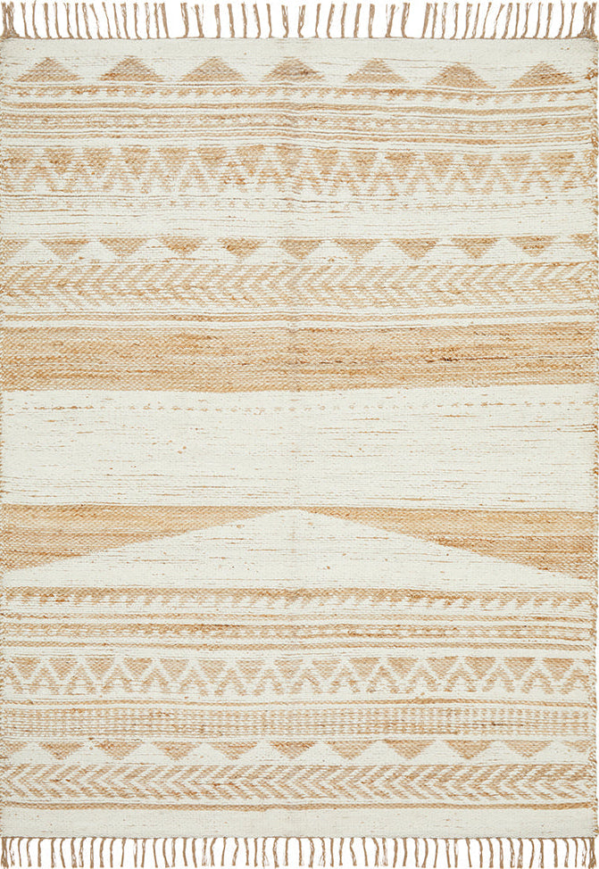 Riscala White and Beige Jute Rug