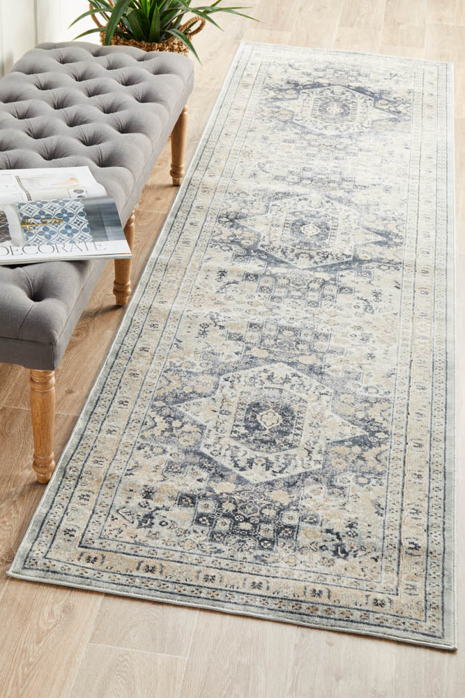 Valdene Blue Runner Rug
