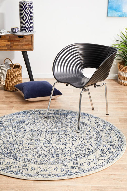 Pietra Frost White Round Rug