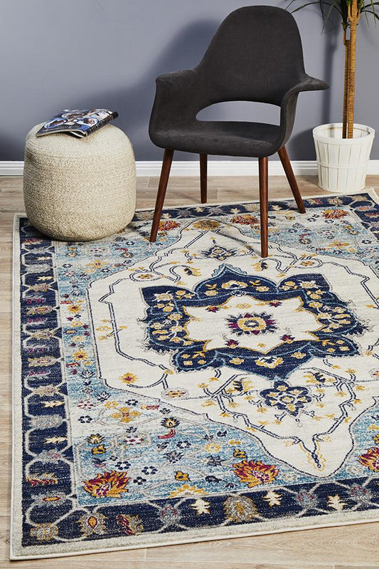 Ravella 201 Blue Polypropylene Rug
