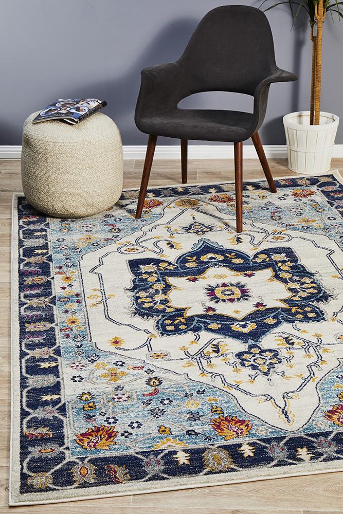 Ravella 201 Blue Polypropylene Rug