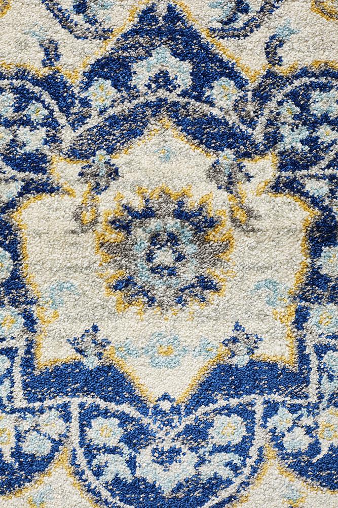 Ravella 201 Navy Polypropylene Runner Rug