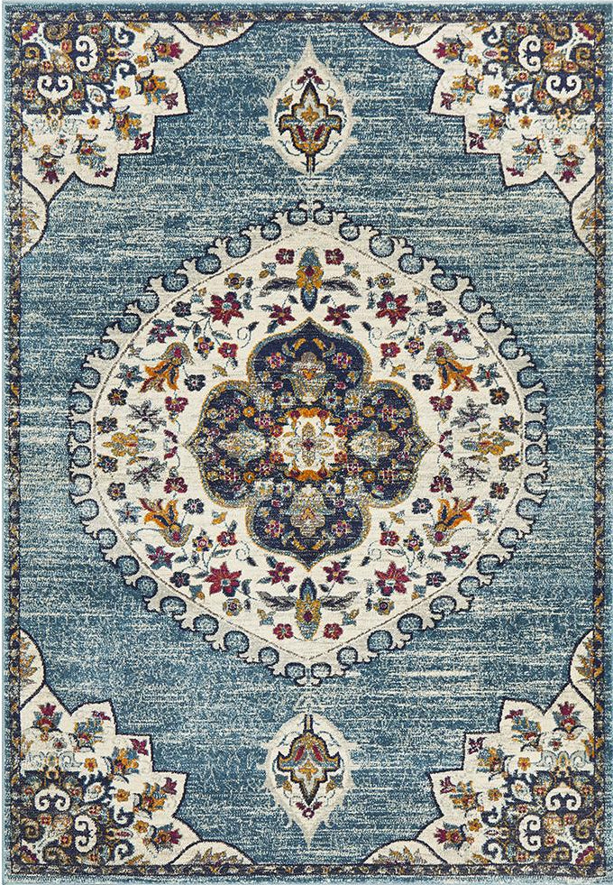 Ravella 202 Blue Polypropylene Rug