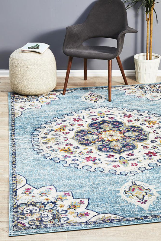 Ravella 202 Blue Polypropylene Rug