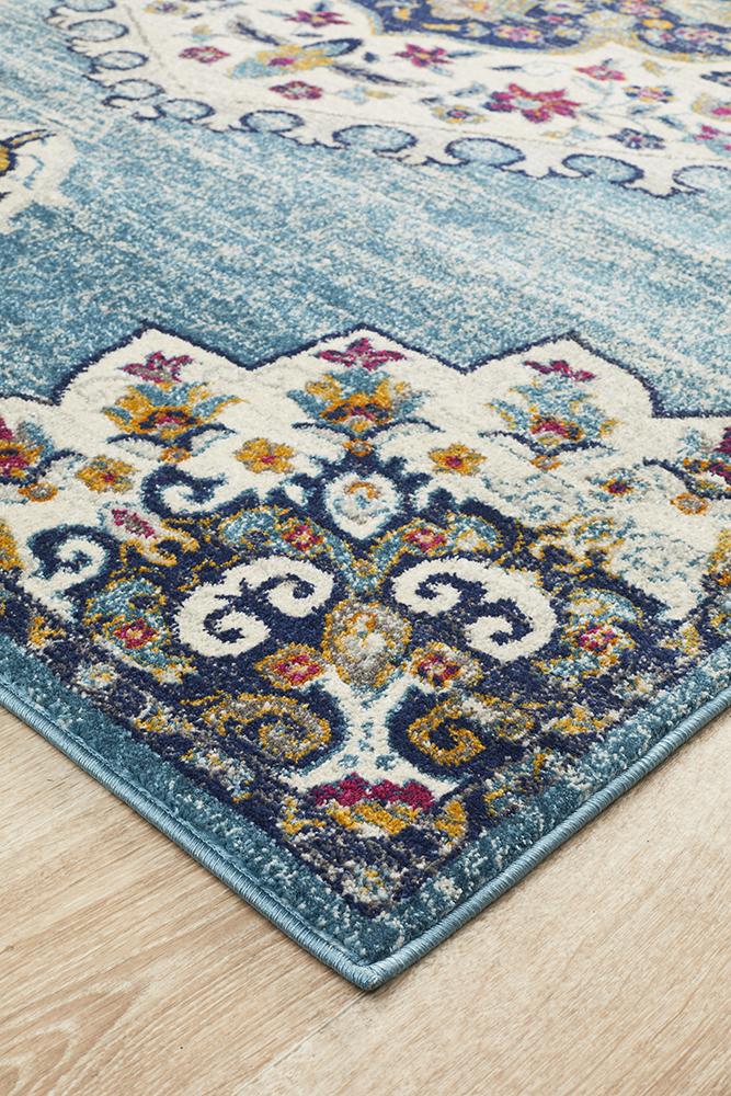 Ravella 202 Blue Polypropylene Rug
