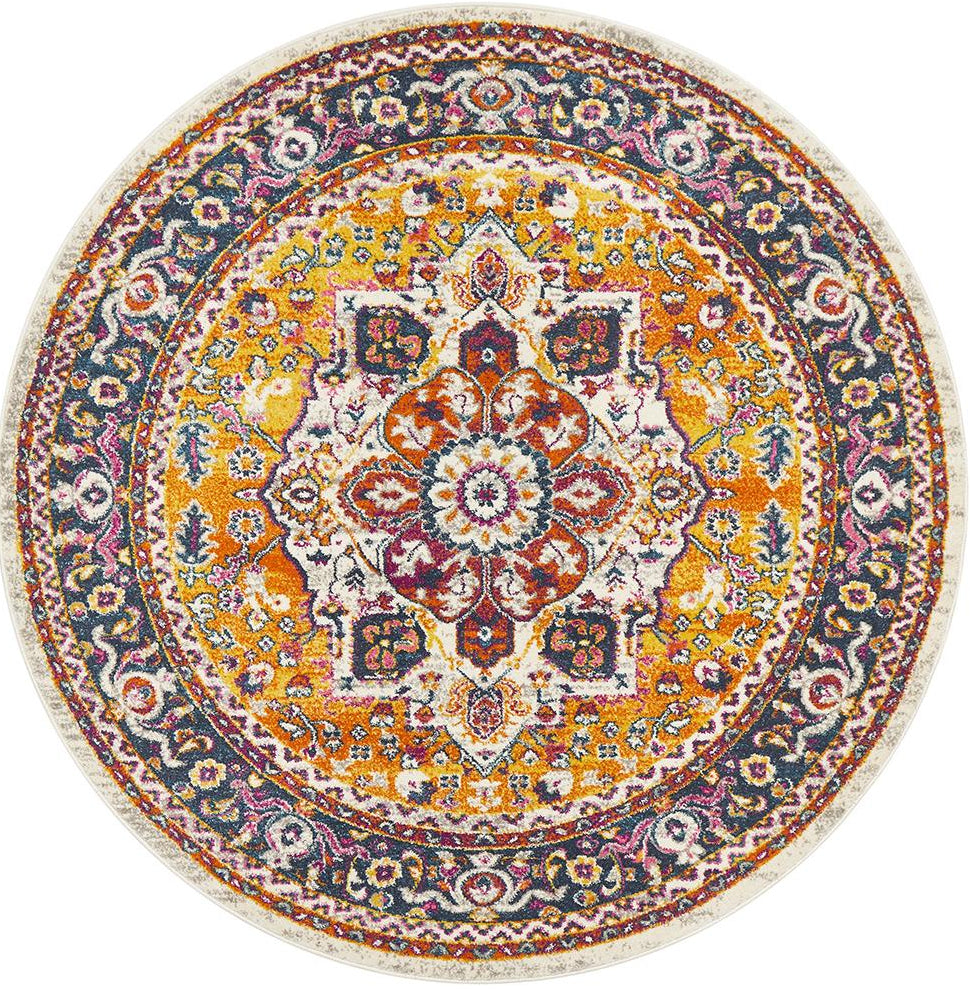 Ravella 207 Multi Polypropylene Round Rug