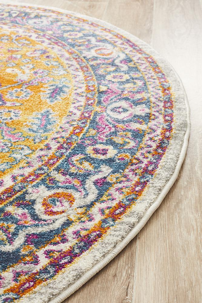 Ravella 207 Multi Polypropylene Round Rug
