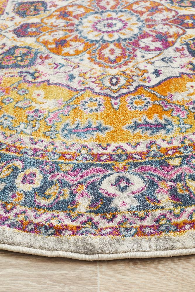 Ravella 207 Multi Polypropylene Round Rug