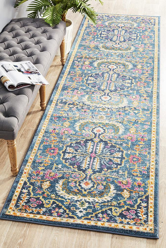 Ravella 209 Navy Polypropylene Runner Rug