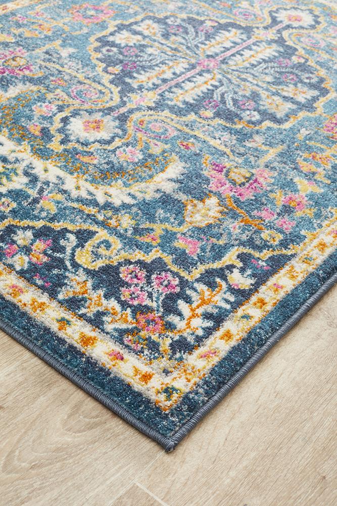 Ravella 209 Navy Polypropylene Runner Rug