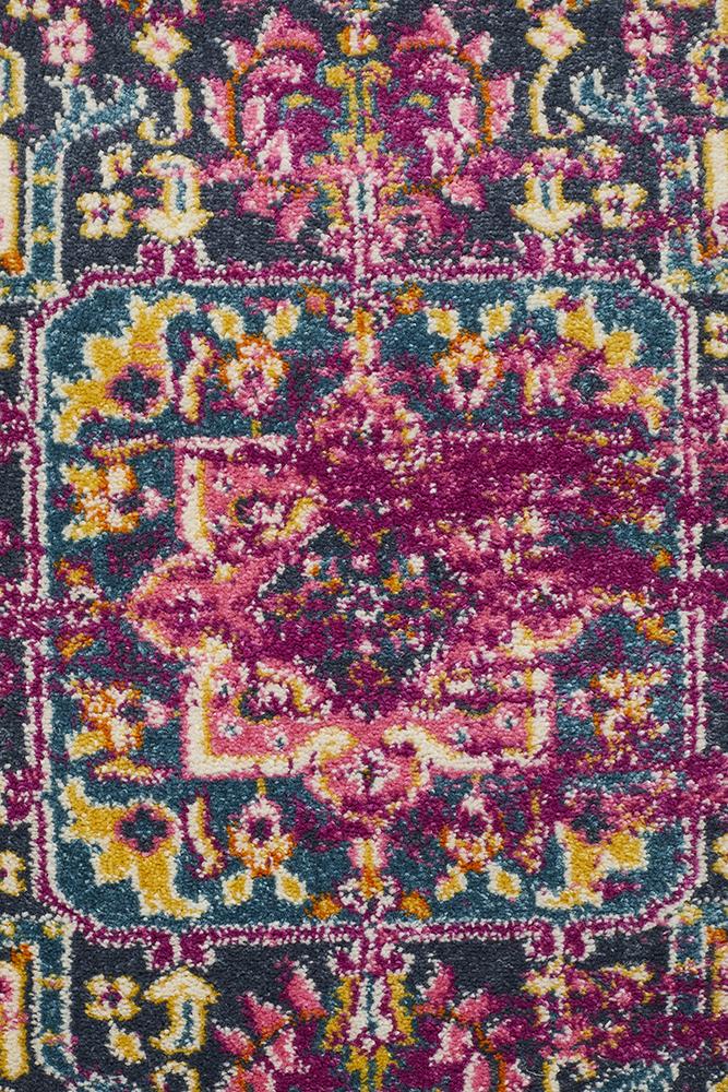 Ravella 211 Fuchsia Purple Polypropylene Rug
