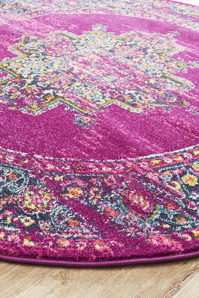Ravella Fuchsia Purple Polypropylene Rug