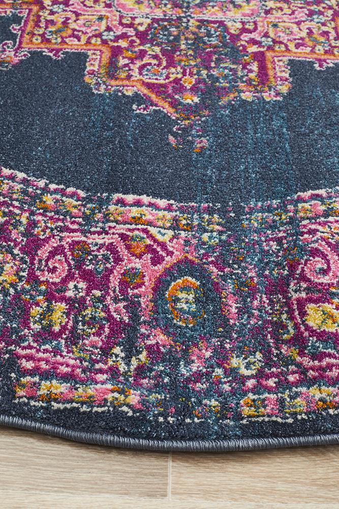 Ravella Navy Polypropylene Rug