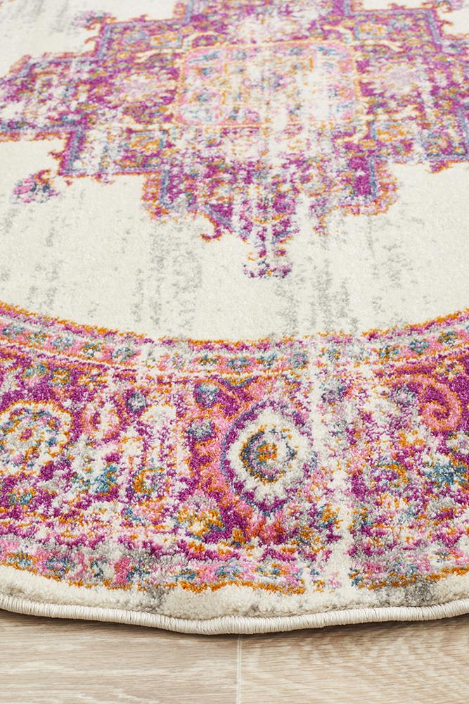Ravella Pink Polypropylene Rug