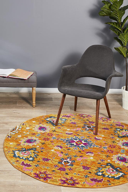 Ravella Rust Orange Polypropylene Rug