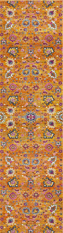 Ravella Rust Orange Polypropylene Runner Rug