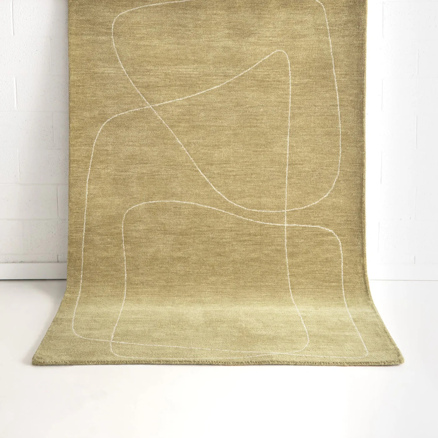 Zyren Green Wool Rug