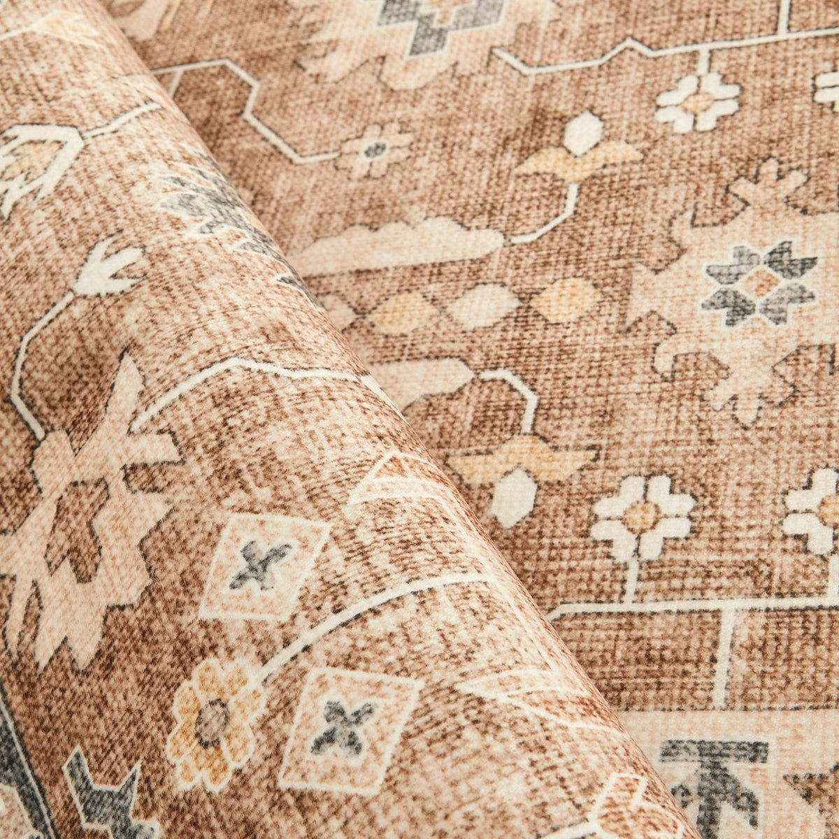 Rinasca Brown Washable Rug