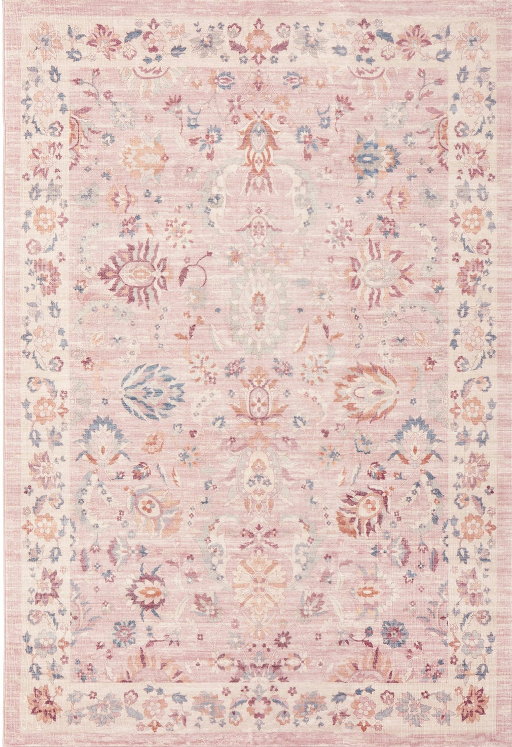 Rinasca Pink Washable Rug