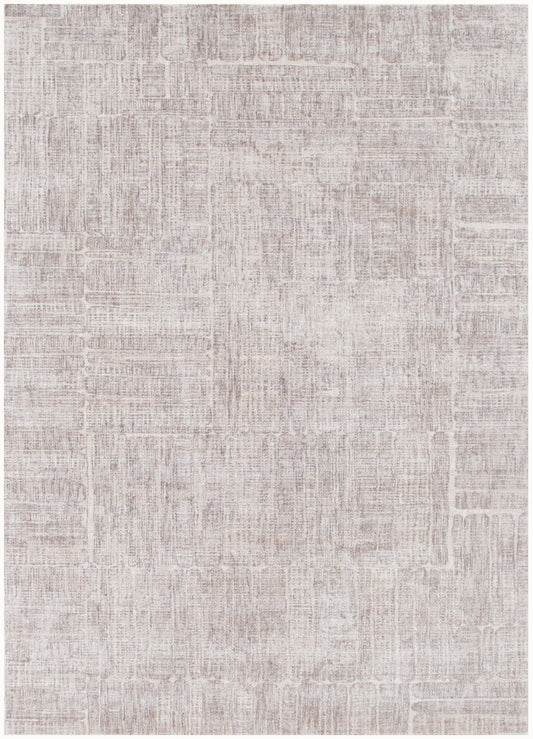 Solace Ivory Beige Lines Rug — polyester rug, soft neutral, Haus & Harbour