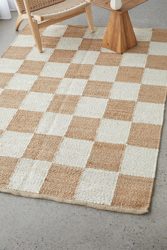 Ombra Straw Beige Wool & Jute Rug