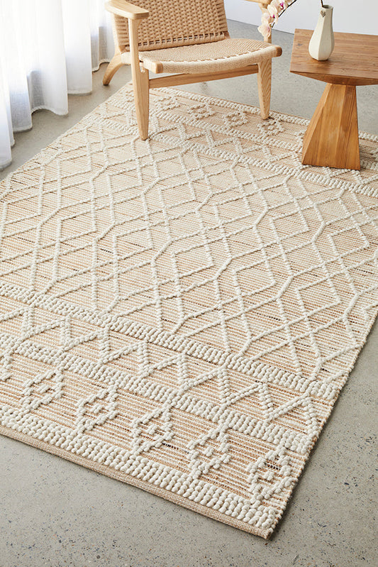 Ombra Barley Beige Wool & Jute Rug